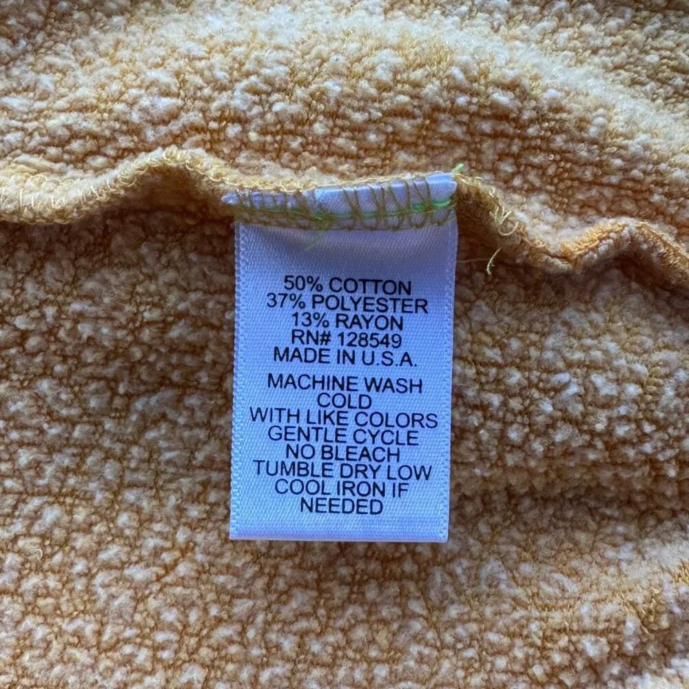 AVIATOR NATION Yellow Jacket Hoodie Kids 8 Full Zip Up Made In USA Cotton Blend - Picture 6 of 6